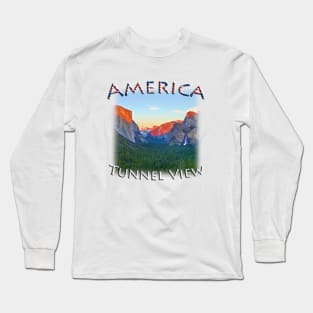 America - Yosemite Tunnel View Long Sleeve T-Shirt